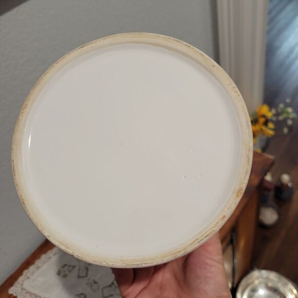 Vintage Cream white milk pitcher small Blue Geese Cottage Grandma Goose Ceramic - Picture 6 of 9